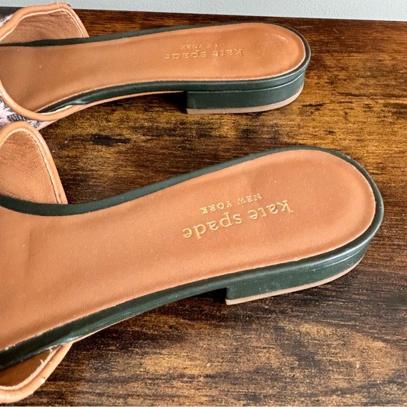 Kate Spade| New York Pink/Green Flower Jacquard Boardwalk Slide Sandals Sz 9.5 - Picture 4 of 8